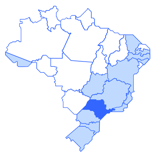Mapa do Brasil - Nosso time TEx