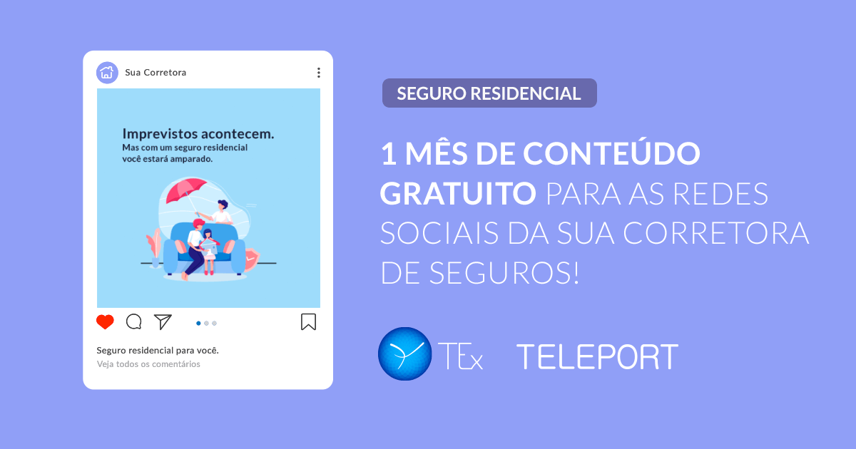 Posts | 1 MÊS de posts gratuitos para Seguro Residencial